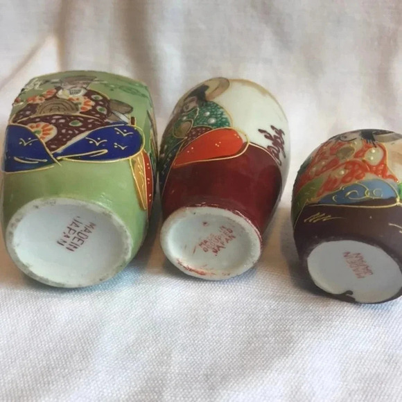 Vintage Made in Japan Mini Decorative Vases 3 pieces lot collection - Picture 4 of 5